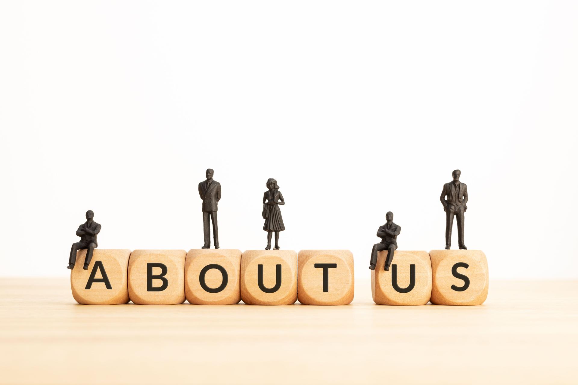 Miniature Team on 'About Us' Blocks
